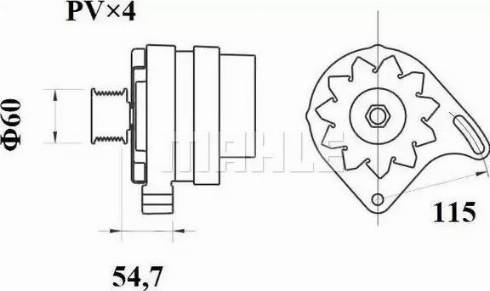 MAHLE MG 360 - Генератор vvparts.bg