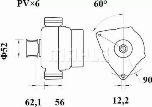 MAHLE MG 362 - Генератор vvparts.bg