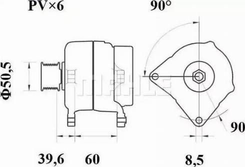 MAHLE MG 296 - Генератор vvparts.bg