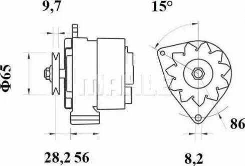 MAHLE MG 218 - Генератор vvparts.bg