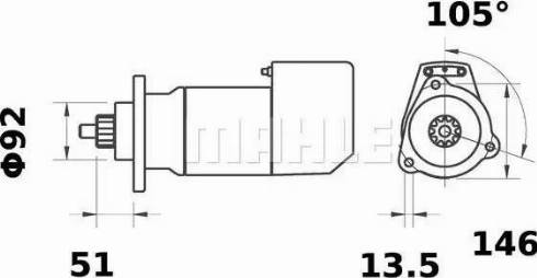 MAHLE MS 579 - Стартер vvparts.bg