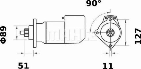 MAHLE MS 566 - Стартер vvparts.bg