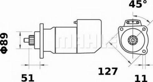 MAHLE MS 564 - Стартер vvparts.bg