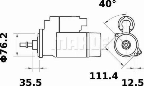 MAHLE MS 105 - Стартер vvparts.bg