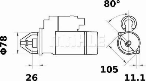 MAHLE MS 128 - Стартер vvparts.bg