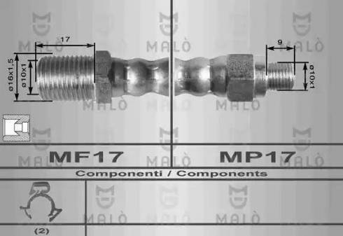 AKRON-MALÒ 8450 - Спирачен маркуч vvparts.bg