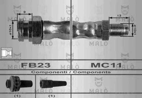 AKRON-MALÒ 8483 - Спирачен маркуч vvparts.bg