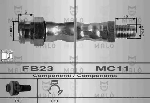 AKRON-MALÒ 8470 - Спирачен маркуч vvparts.bg