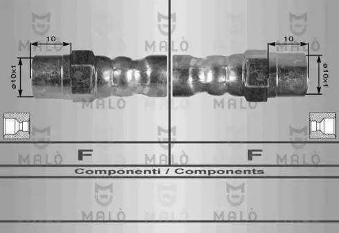 AKRON-MALÒ 8695 - Спирачен маркуч vvparts.bg