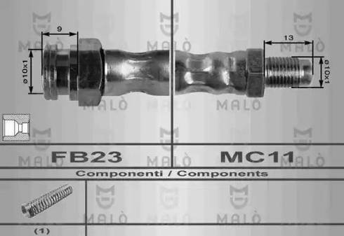 AKRON-MALÒ 8394 - Спирачен маркуч vvparts.bg