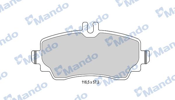 Mando MBF015991 - Комплект спирачно феродо, дискови спирачки vvparts.bg