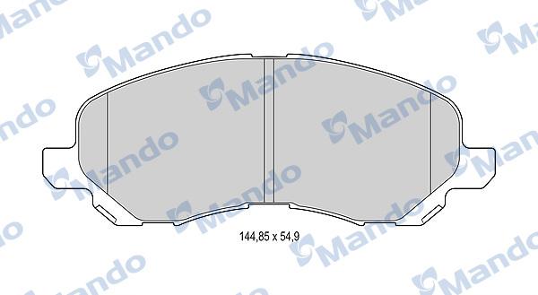 Mando MBF015448 - Комплект спирачно феродо, дискови спирачки vvparts.bg