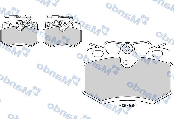 Mando MBF015454 - Комплект спирачно феродо, дискови спирачки vvparts.bg