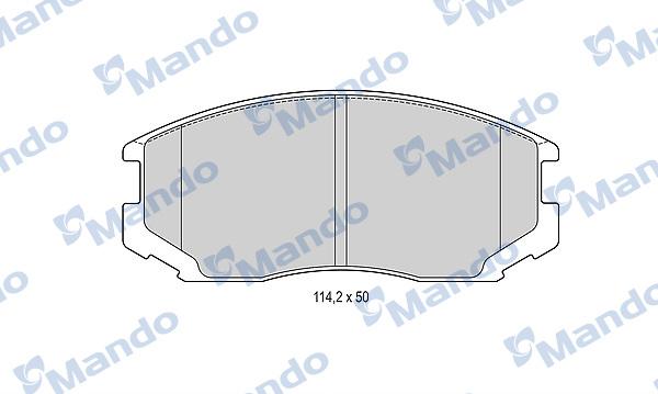 Mando MBF015489 - Комплект спирачно феродо, дискови спирачки vvparts.bg