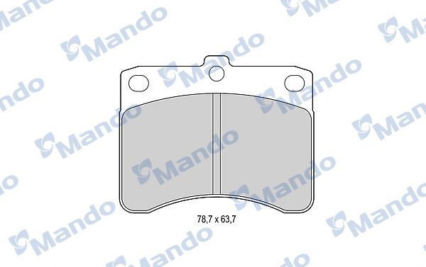 Mando MBF015485 - Комплект спирачно феродо, дискови спирачки vvparts.bg