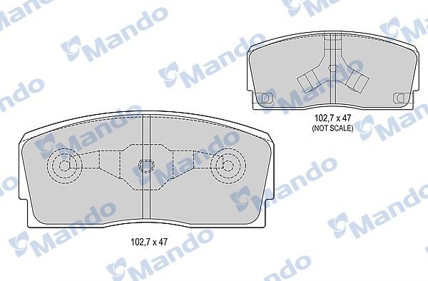 Mando MBF015486 - Комплект спирачно феродо, дискови спирачки vvparts.bg