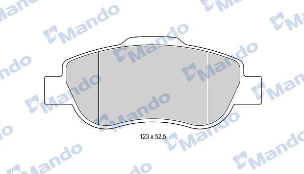 Mando MBF015500 - Комплект спирачно феродо, дискови спирачки vvparts.bg