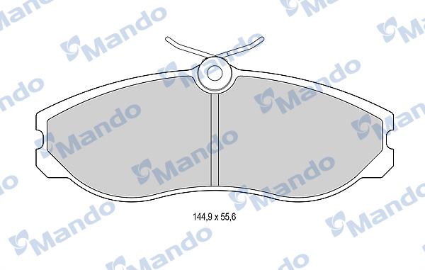 Mando MBF015517 - Комплект спирачно феродо, дискови спирачки vvparts.bg