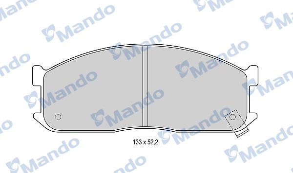 Mando MBF015585 - Комплект спирачно феродо, дискови спирачки vvparts.bg