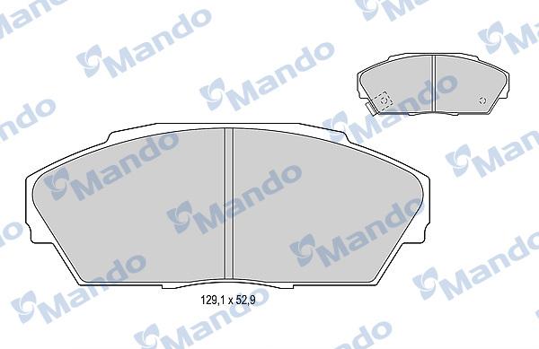 Mando MBF015532 - Комплект спирачно феродо, дискови спирачки vvparts.bg