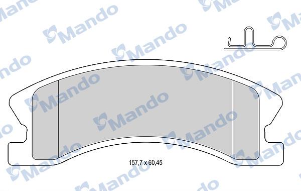 Mando MBF015578 - Комплект спирачно феродо, дискови спирачки vvparts.bg
