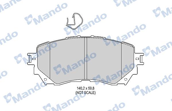 Mando MBF015646 - Комплект спирачно феродо, дискови спирачки vvparts.bg