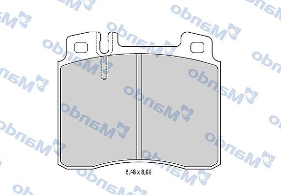 Mando MBF015652 - Комплект спирачно феродо, дискови спирачки vvparts.bg