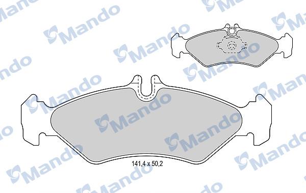 Mando MBF015657 - Комплект спирачно феродо, дискови спирачки vvparts.bg