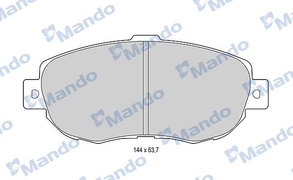 Mando MBF015611 - Комплект спирачно феродо, дискови спирачки vvparts.bg