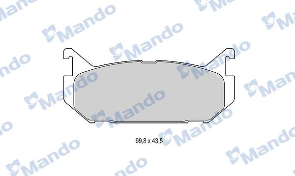 Mando MBF015625 - Комплект спирачно феродо, дискови спирачки vvparts.bg