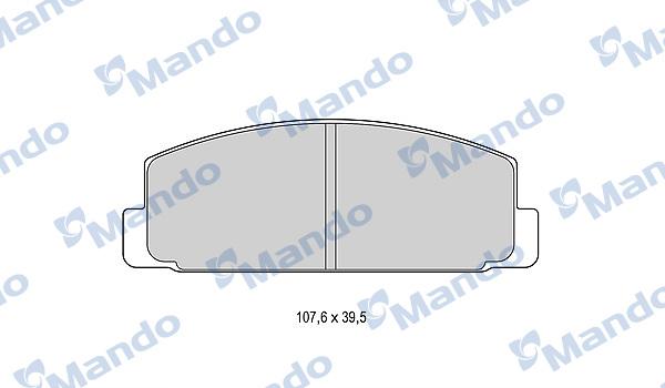 Mando MBF015627 - Комплект спирачно феродо, дискови спирачки vvparts.bg