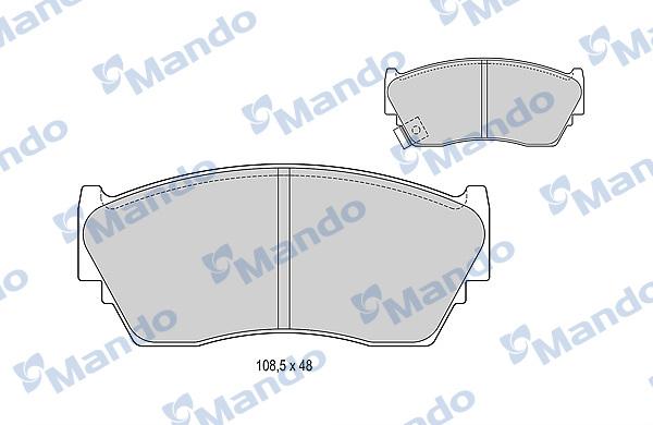 Mando MBF015096 - Комплект спирачно феродо, дискови спирачки vvparts.bg