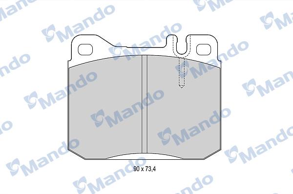 Mando MBF015058 - Комплект спирачно феродо, дискови спирачки vvparts.bg