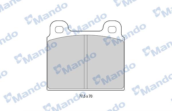Mando MBF015052 - Комплект спирачно феродо, дискови спирачки vvparts.bg