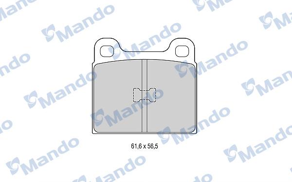 Mando MBF015057 - Комплект спирачно феродо, дискови спирачки vvparts.bg