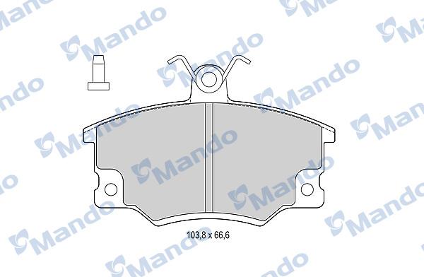 Mando MBF015064 - Комплект спирачно феродо, дискови спирачки vvparts.bg