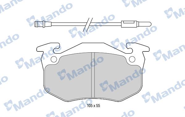 Mando MBF015065 - Комплект спирачно феродо, дискови спирачки vvparts.bg