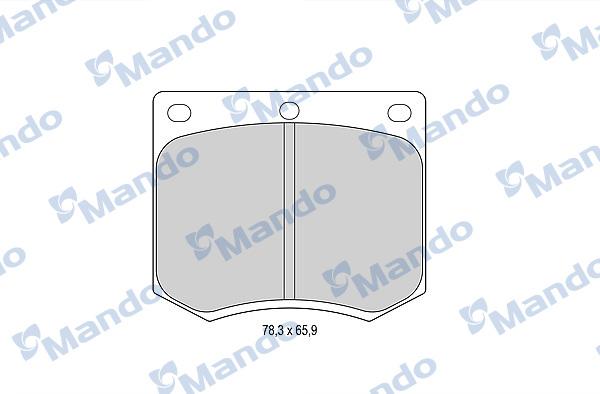 Mando MBF015061 - Комплект спирачно феродо, дискови спирачки vvparts.bg