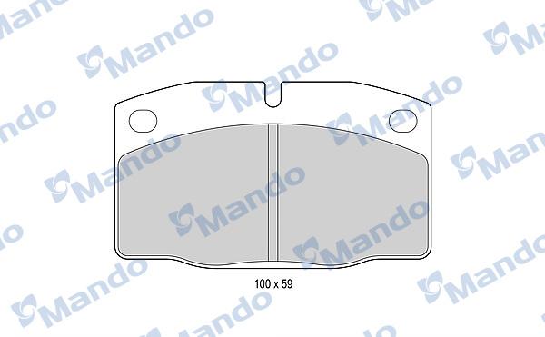 Mando MBF015067 - Комплект спирачно феродо, дискови спирачки vvparts.bg