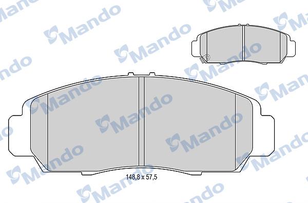 Mando MBF015003 - Комплект спирачно феродо, дискови спирачки vvparts.bg