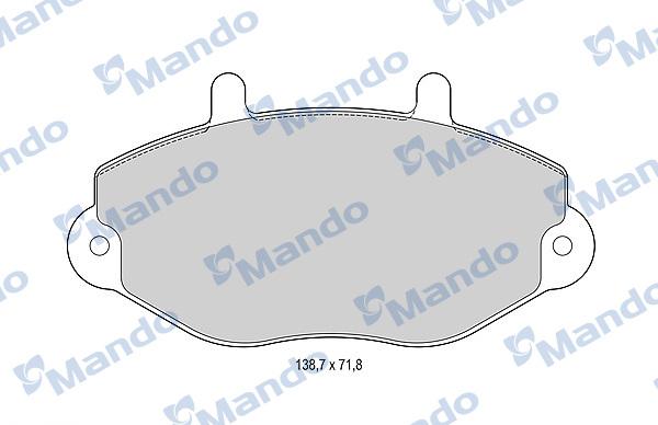 Mando MBF015010 - Комплект спирачно феродо, дискови спирачки vvparts.bg
