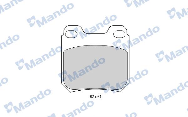 Mando MBF015081 - Комплект спирачно феродо, дискови спирачки vvparts.bg
