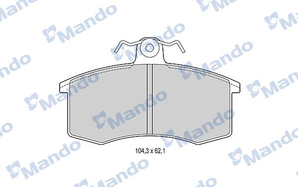 Mando MBF015075 - Комплект спирачно феродо, дискови спирачки vvparts.bg