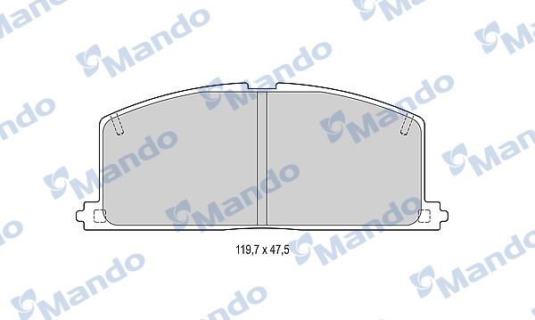 Mando MBF015070 - Комплект спирачно феродо, дискови спирачки vvparts.bg