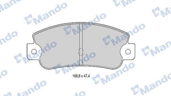 Mando MBF015072 - Комплект спирачно феродо, дискови спирачки vvparts.bg