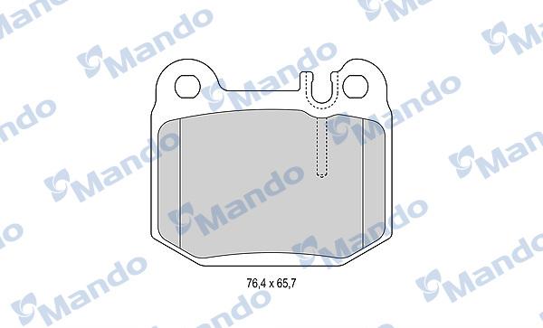 Mando MBF015156 - Комплект спирачно феродо, дискови спирачки vvparts.bg