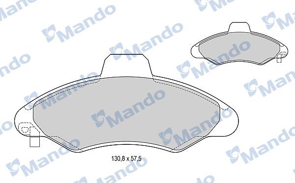 Mando MBF015130 - Комплект спирачно феродо, дискови спирачки vvparts.bg