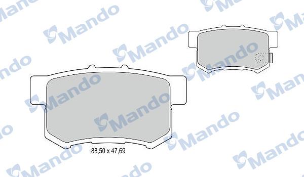 Mando MBF015507 - Комплект спирачно феродо, дискови спирачки vvparts.bg