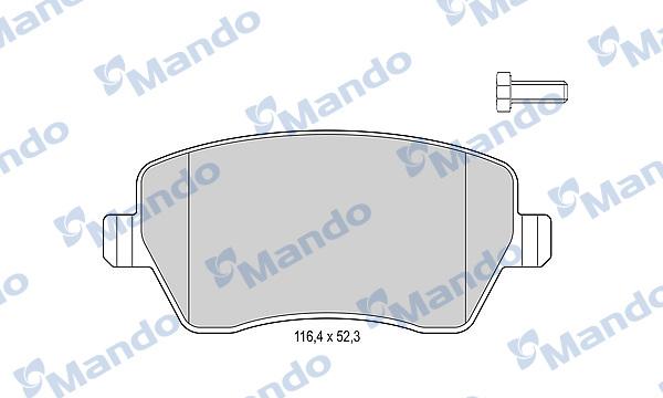 Mando MBF015179 - Комплект спирачно феродо, дискови спирачки vvparts.bg