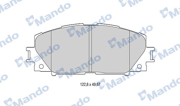 Mando MBF015881 - Комплект спирачно феродо, дискови спирачки vvparts.bg